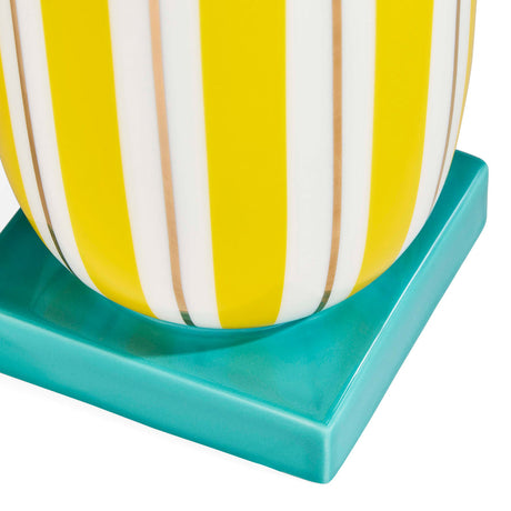   Yellow Stripes Tall Porcelain Vase | Oroa.com