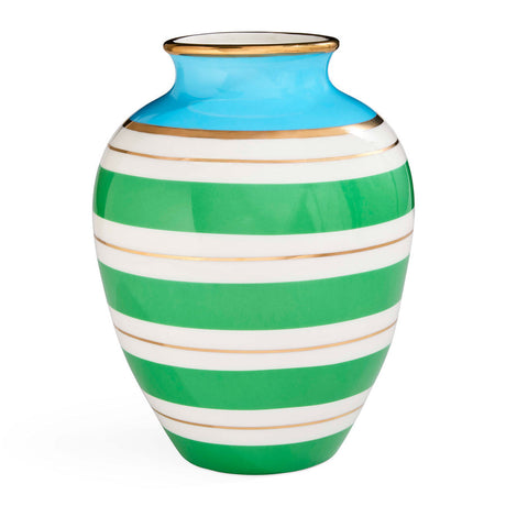   Green Stripes Porcelain Urn | Oroa.com