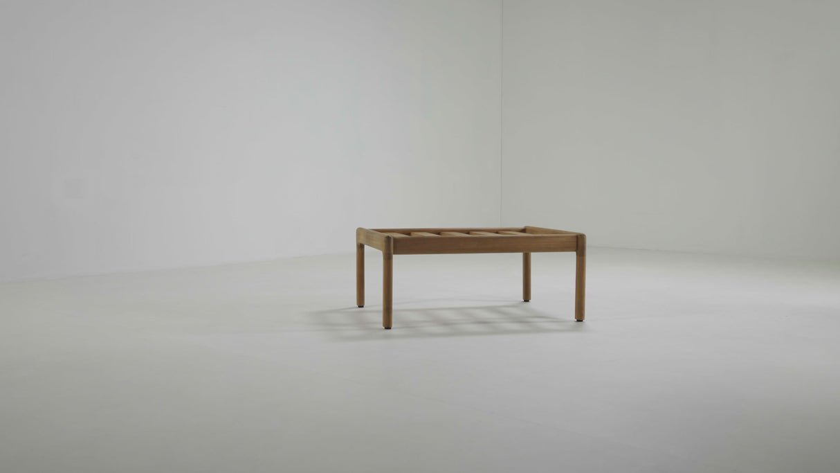   Natural Teak Outdoor Ottoman | Oroa.com