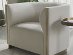   Modern European furniture - Gold Inlay Curved Lounge Chair - www.oroa.com | Oroa.com