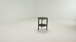   Circular Tiered Black Oak Side Table | Oroa.com