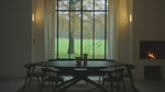   Oval Black Oak Dining Table | Oroa.com