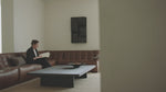   Dark Brown Leather 2-Seater Modular Sofa | Oroa.com