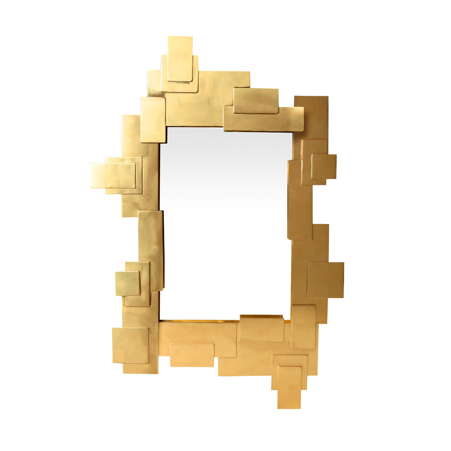   Solid Brass Sheets Accent Mirror | Oroa.com