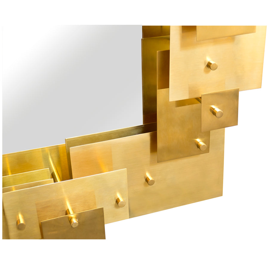   Solid Brass Sheets Accent Mirror | Oroa.com