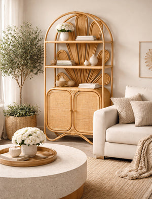   Modern European furniture - Rattan Peacock Fan Cabinet - www.oroa.com | Oroa.com