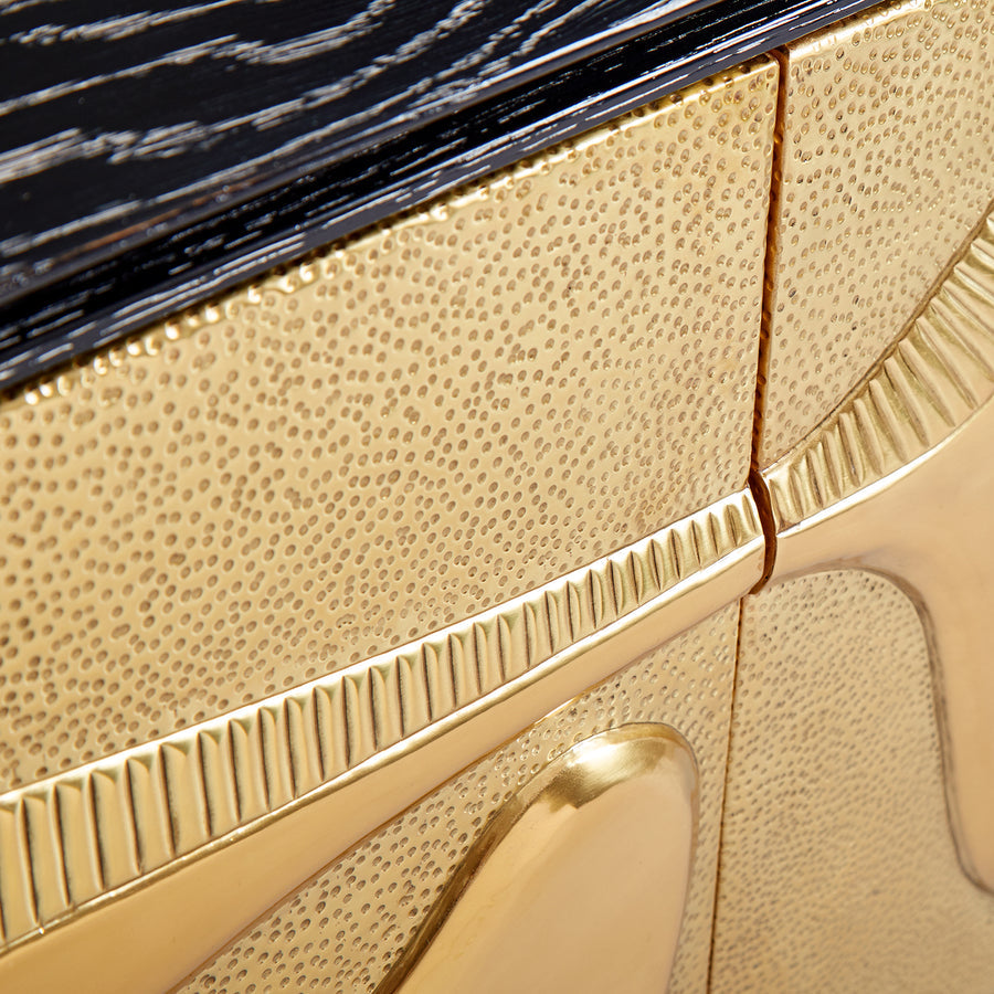   Hammered Brass 4-Door Sideboard | Oroa.com