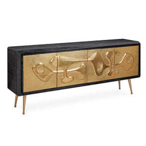   Hammered Brass 4-Door Sideboard | Oroa.com