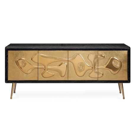   Hammered Brass 4-Door Sideboard | Oroa.com