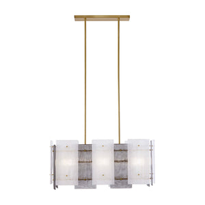   Opaque Ribbed Glass Chandelier | Oroa.com