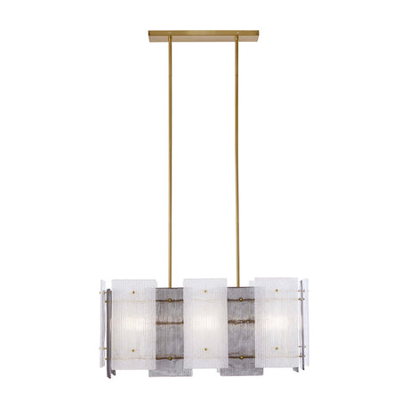   Opaque Ribbed Glass Chandelier | Oroa.com