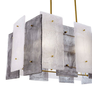   Opaque Ribbed Glass Chandelier | Oroa.com