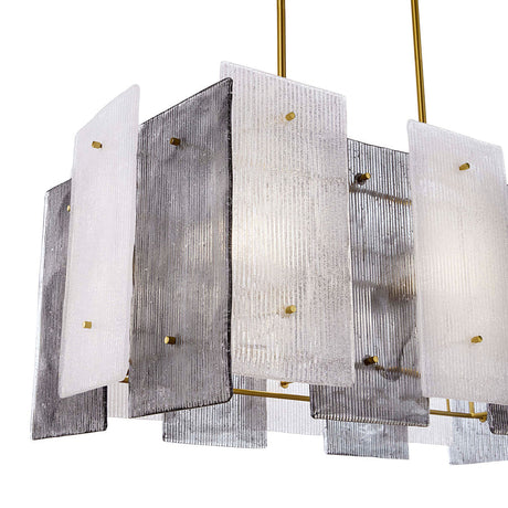   Opaque Ribbed Glass Chandelier | Oroa.com