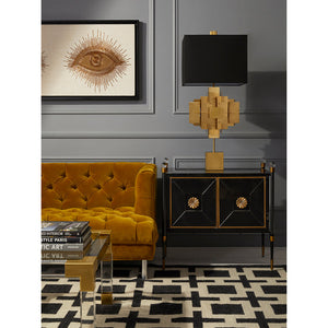   Brass Accent 2-Door Cabinet | Oroa.com