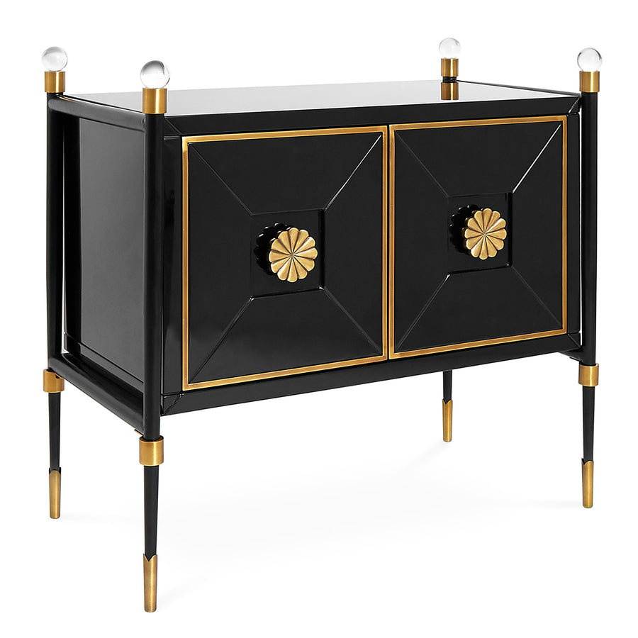   Brass Accent 2-Door Cabinet | Oroa.com