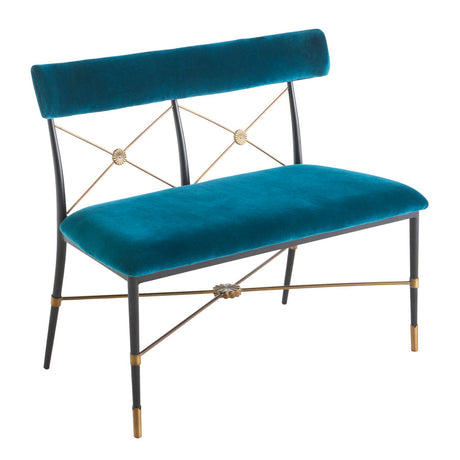   Floral Detal Velvet Dining Bench | Oroa.com