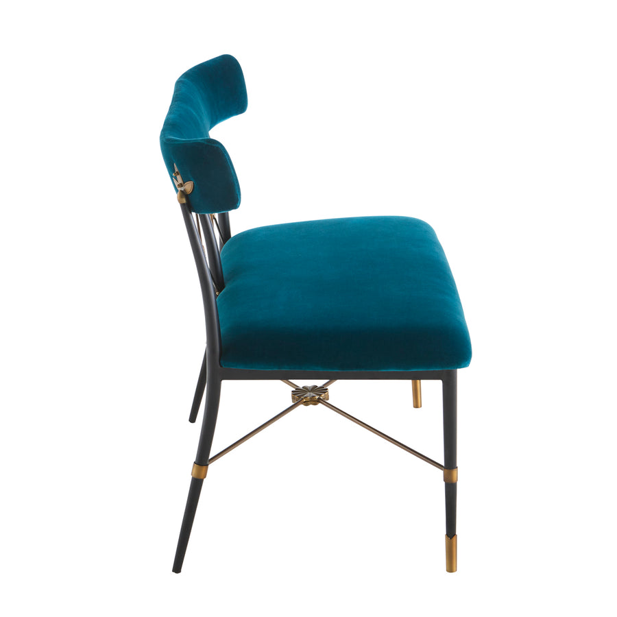   Floral Detal Velvet Dining Bench | Oroa.com