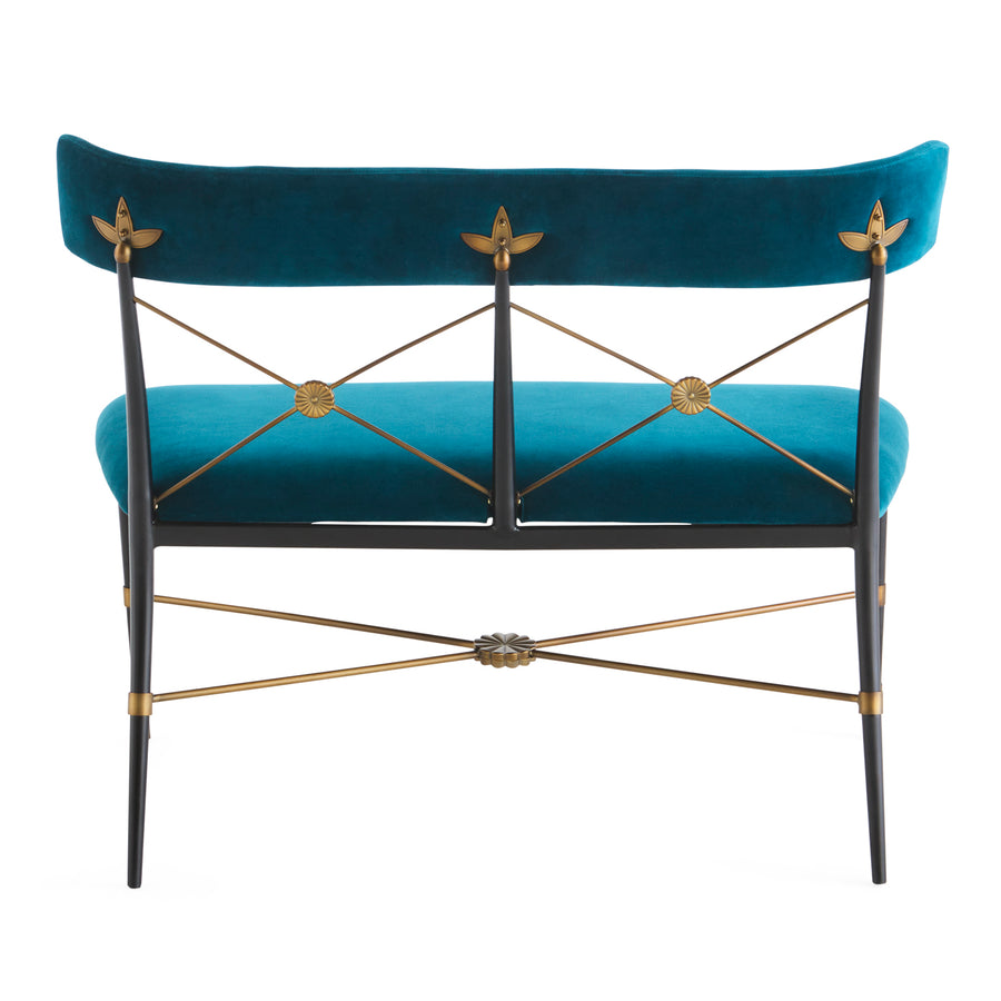   Floral Detal Velvet Dining Bench | Oroa.com