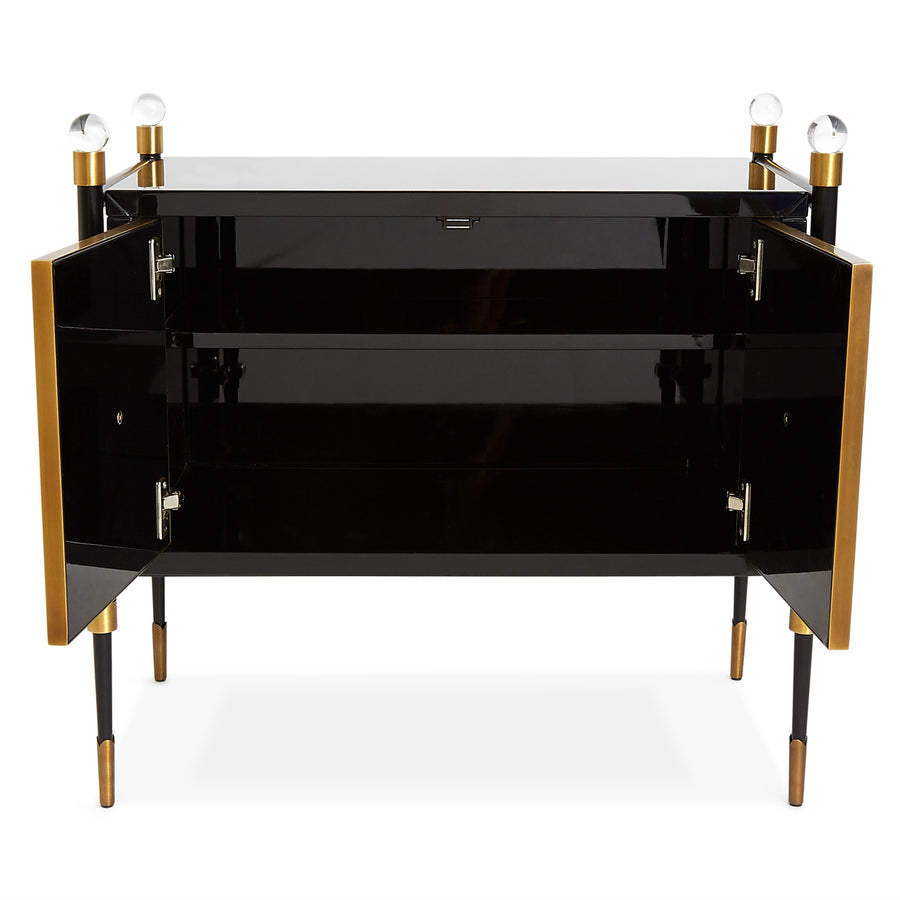   Brass Accent 2-Door Cabinet | Oroa.com