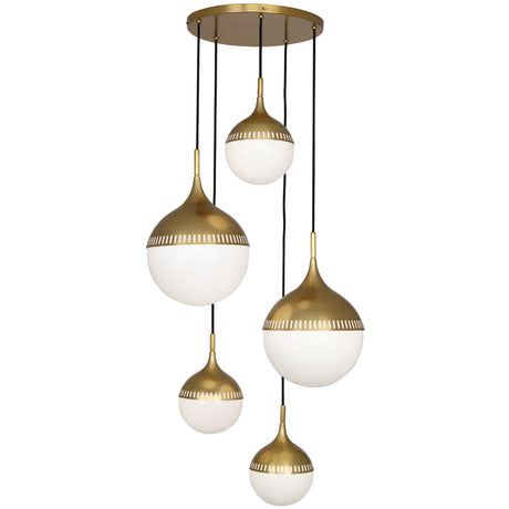   White Glass Orbs Chandelier | Oroa.com