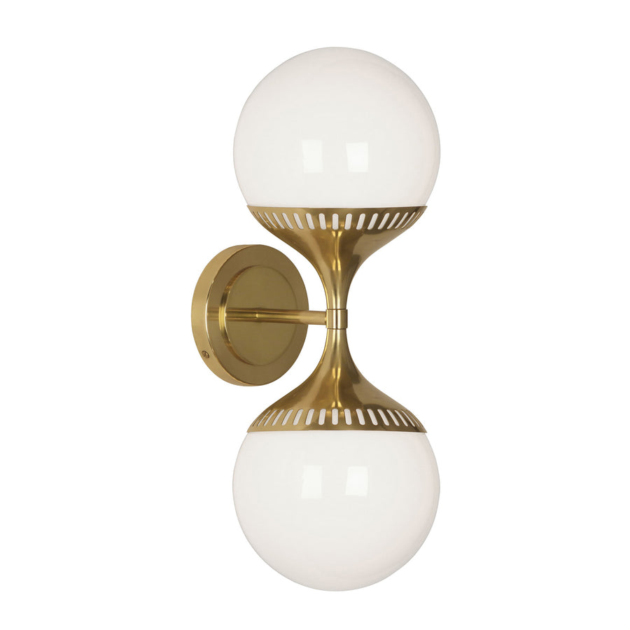   Double White Glass Wall Lamp | Oroa.com