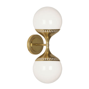   Double White Glass Wall Lamp | Oroa.com