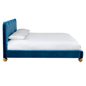   Blue Velvet King Bed | Oroa.com