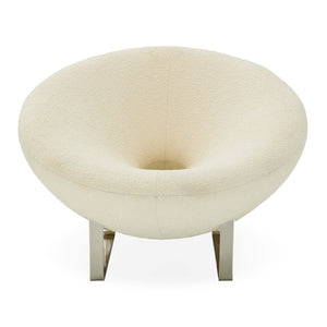   Round Bouclé Lounge Chair | Oroa.com