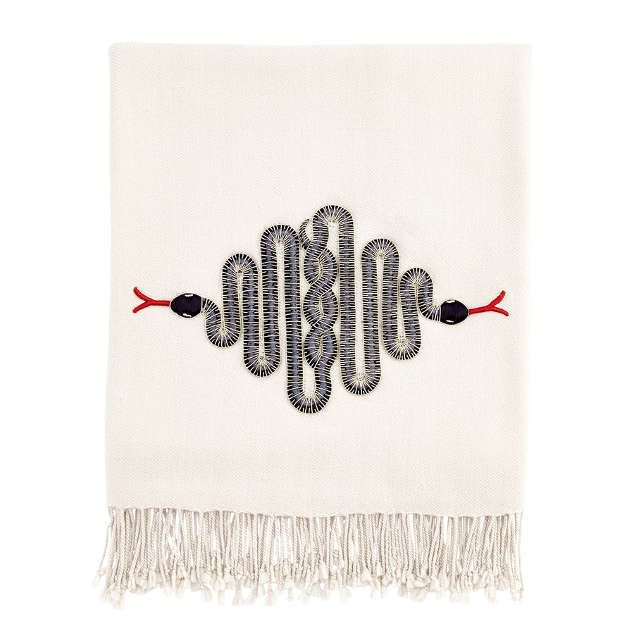   Black Beaded Wool Throw | Oroa.com