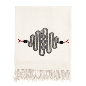   Black Beaded Wool Throw | Oroa.com