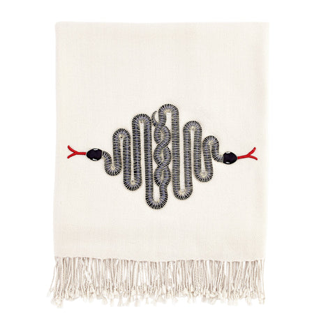   Black Beaded Wool Throw | Oroa.com