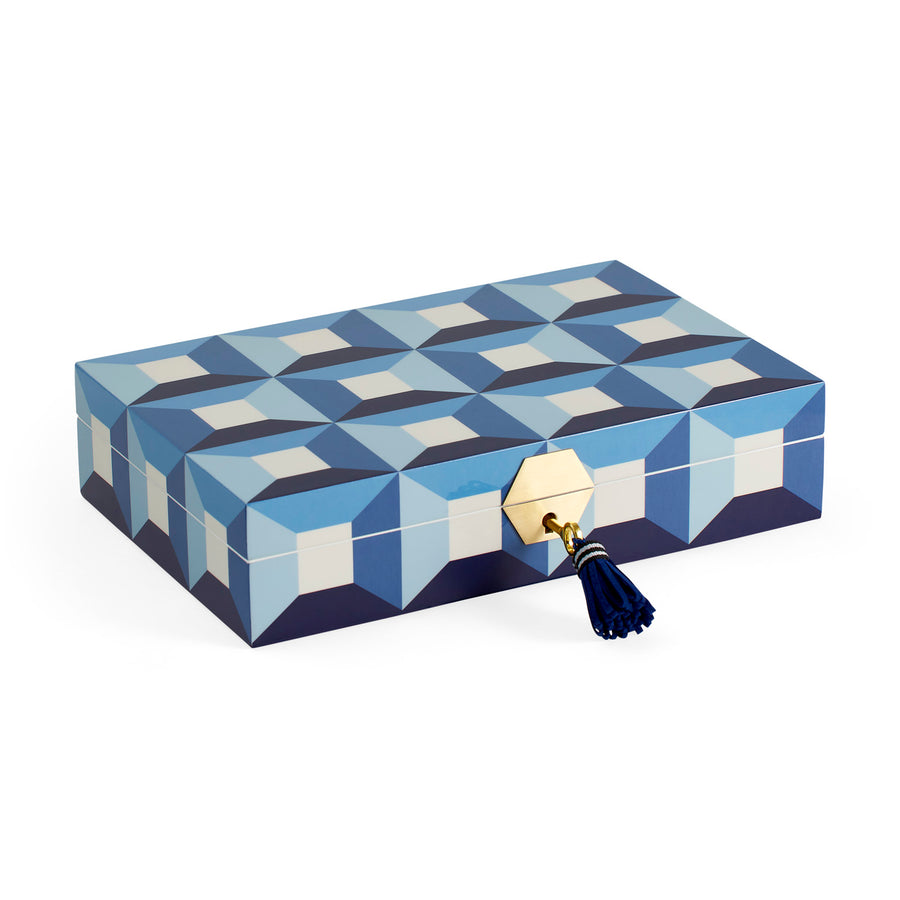   Geometric Pattern Lacquer Jewelry Box | Oroa.com