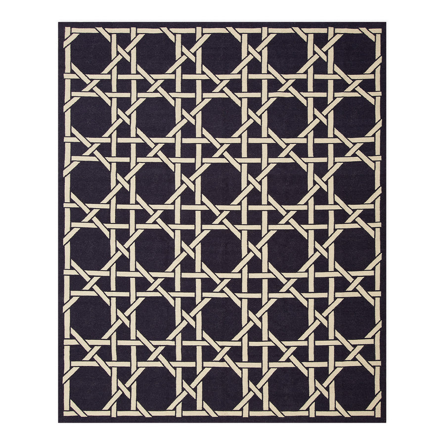   Basketweave Pattern Wool Rug | Oroa.com