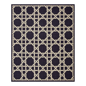   Basketweave Pattern Wool Rug | Oroa.com