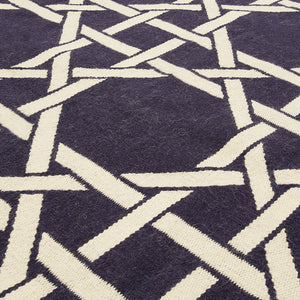   Basketweave Pattern Wool Rug | Oroa.com