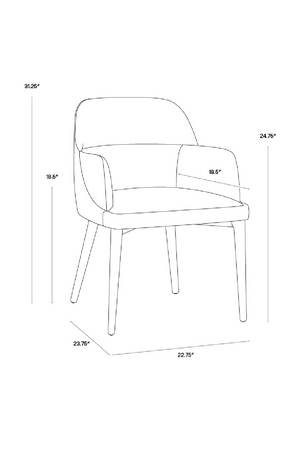   Modern European furniture - Cream and Black Leather Dining Chair - www.oroa.com | Oroa.com
