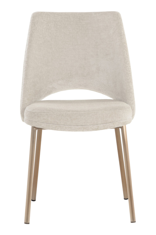 Modern European furniture - Cutout-Back Fabric Dining Chairs (2) - www.oroa.com