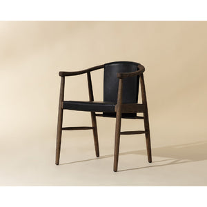   Modern European furniture - Oak Black Leather Dining Chair - www.oroa.com | Oroa.com