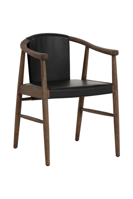   Modern European furniture - Oak Black Leather Dining Chair - www.oroa.com | Oroa.com