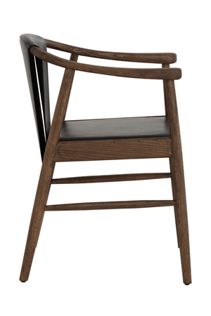   Modern European furniture - Oak Black Leather Dining Chair - www.oroa.com | Oroa.com