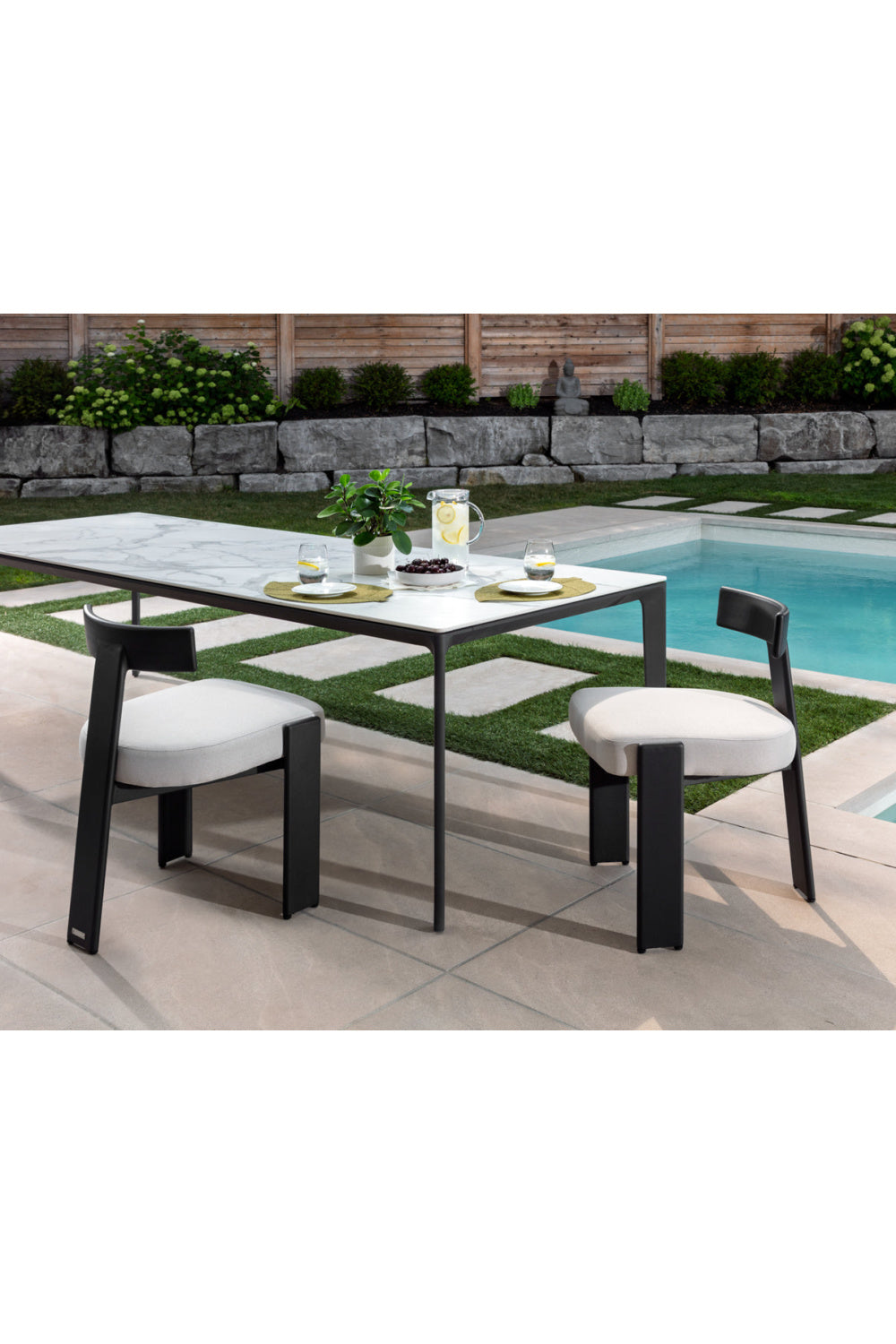   Modern European furniture - T-Shaped Back Indoor/Outdoor Dining Chairs (2) - www.oroa.com | Oroa.com