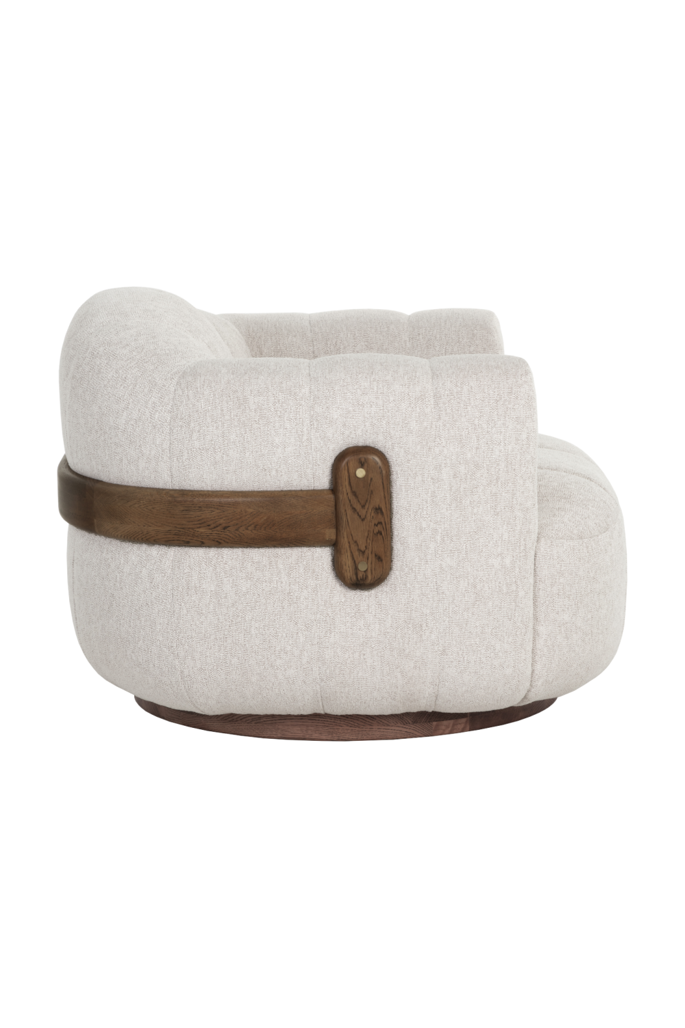   Modern European furniture - Cream Channeled Swivel Lounge Chair - www.oroa.com | Oroa.com
