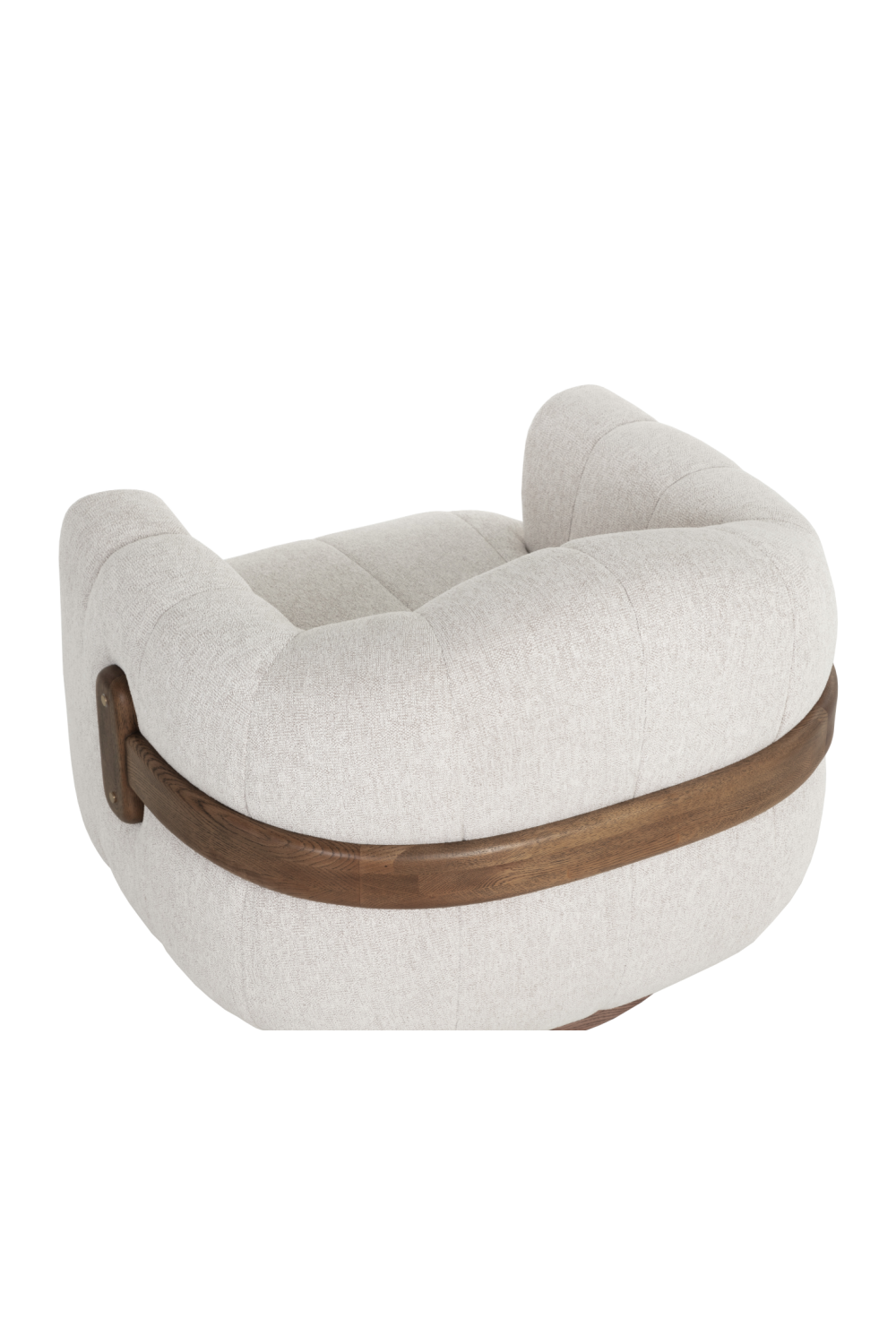   Modern European furniture - Cream Channeled Swivel Lounge Chair - www.oroa.com | Oroa.com