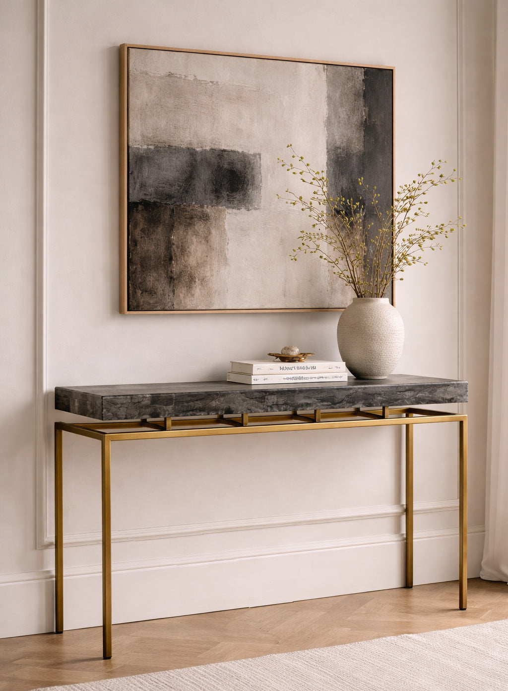   Modern European furniture - Gray Iron Console Table - www.oroa.com | Oroa.com