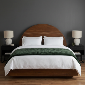   Modern European furniture - Arched Acacia Wood Bed - www.oroa.com | Oroa.com