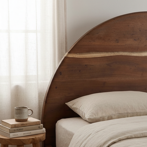   Modern European furniture - Arched Acacia Wood Bed - www.oroa.com | Oroa.com