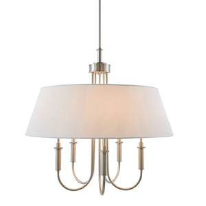   Modern European furniture -  White Linen 5-Light Chandelier - www.oroa.com | Oroa.com