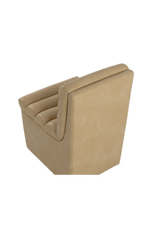   Modern European furniture - Leather Look Wheeled Dining Chair - www.oroa.com | Oroa.com