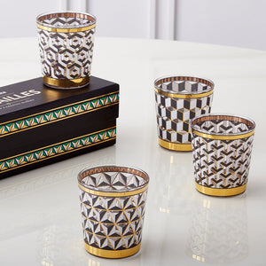   Gold Detail Glassware Set (4) | Oroa.com