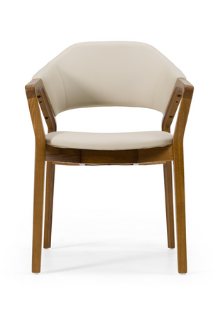   Cream Vegan Leather Dining Chair | Oroa.com